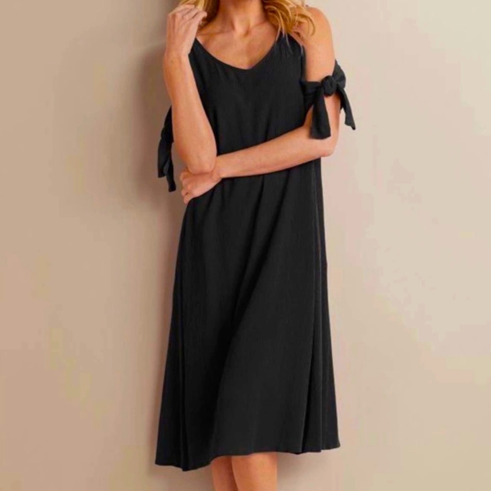 Soft Surroundings Destin Tie Cold Shoulder Dress size S